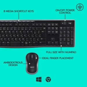 UnityJ UK Computers Logitech MK270 Wireless Keyboard And Mouse 1 75