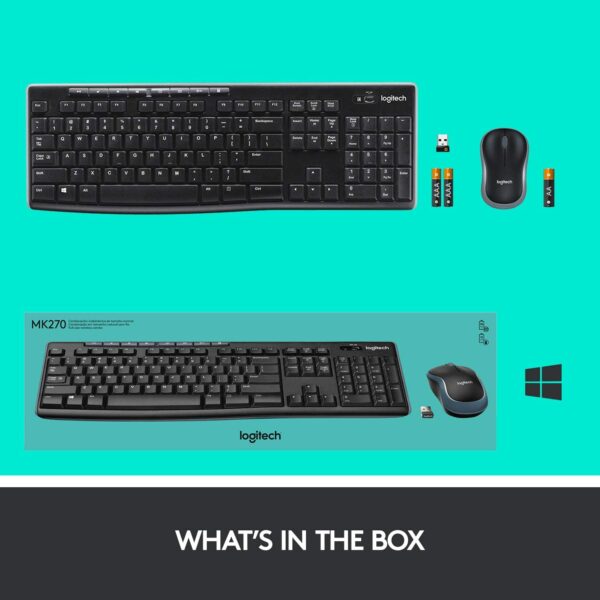 UnityJ UK Computers Logitech MK270 Wireless Keyboard And Mouse 4 73