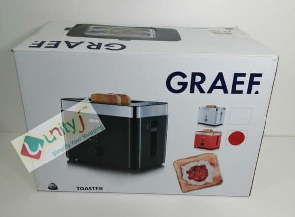 Unityj Uk Kitchen Appliances Graef TO63 2 Slices Toaster In Plastic, Red 275