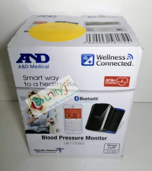 Unityj Uk Health A&D Medical UB 1100BLE Smart Wrist Blood Pressure Monitor 223