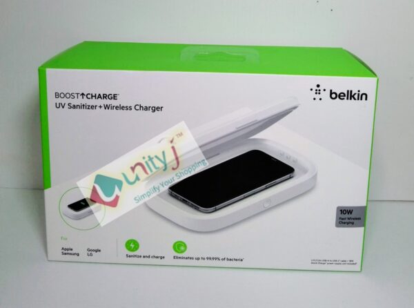 Unityj Uk Mobilephones Belkin Boost Charge UV Sanitizer + Wireless Charger 50