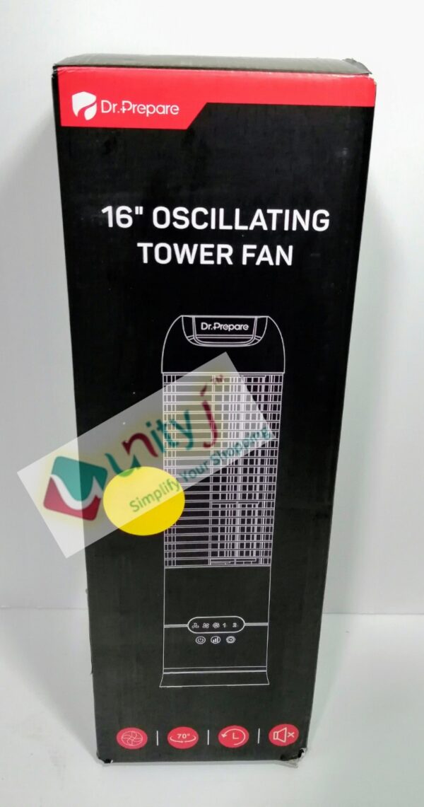 Unityj Uk Household Used Dr. Prepare Oscillating Tower Fan 109