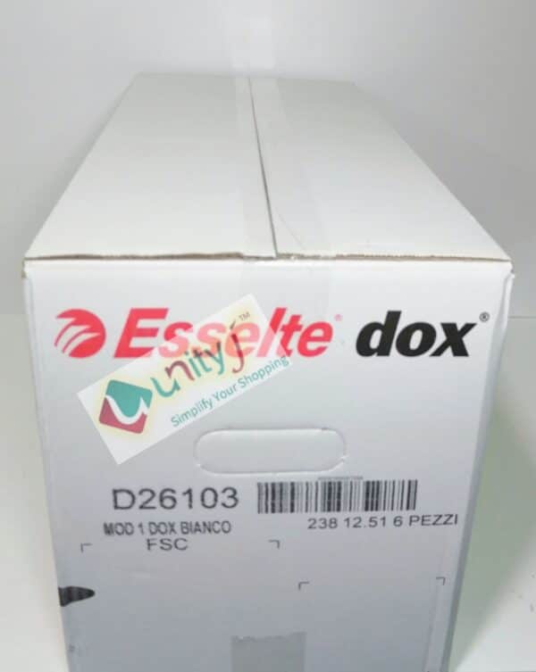 Unityj Uk Office Esselte Dox 1 A4 Lever Arch File White (Pack Of 6) 80mm Spine Width ‎D26103 1 175