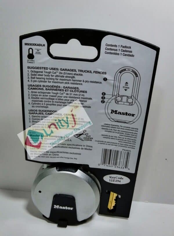 Unityj Uk Industrial Master Lock M930XKADLH Magnum Solid Steel Padlock 1 89