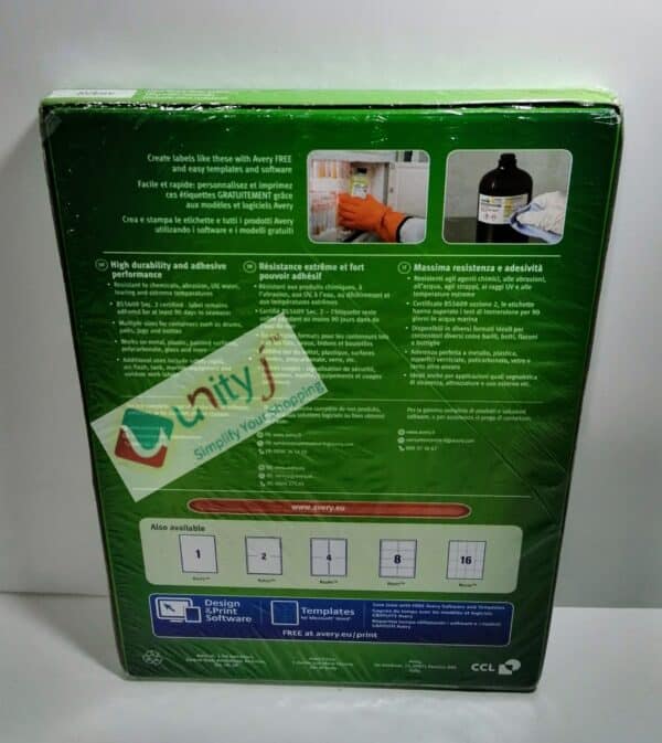 Unityj Uk Office Avery B7168 50 Extra Strong Adhesive 1 222