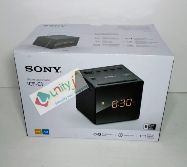 Unityj Uk Household Sony ICF C1 Alarm Clock Radio LED Display Alarm Black 175