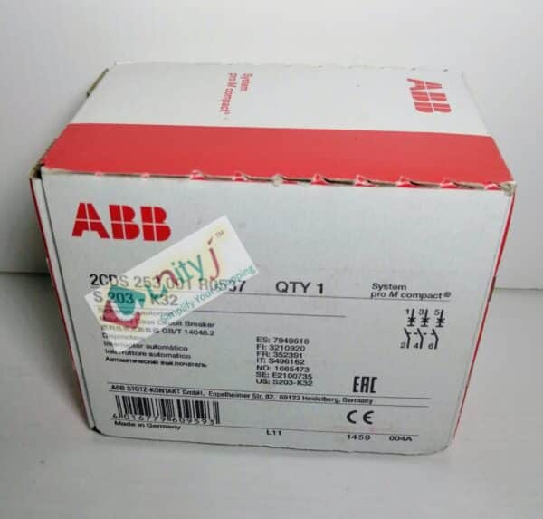 Unityj Uk Diy ABB System Pro M Compact S200 MCB 2CDS253001R0537 S203 K32 82