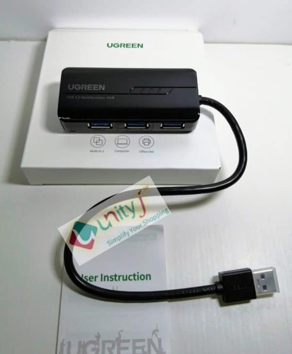 Unityj Uk Computers UGREEN 4 In 1 USB Hub To Ethernet Adapter 768