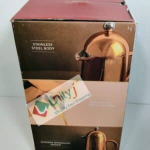 Unityj Uk Kitchen Appliances La Cafetière Havana Copper Stainless Steel Double Walled Cafetière, Eight Cup 2 918
