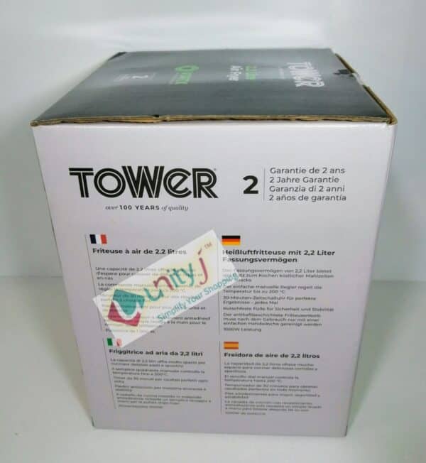 Unityj Uk Kitchen Appliances Tower T17023 Vortx Manual Air Fryer 4 872