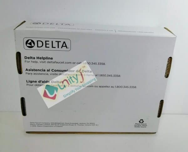 Unityj Uk Bath Delta Modern Single Handle Bathroom Faucet With Drain Assembly, Chrome 581LF HGM PP 1 106