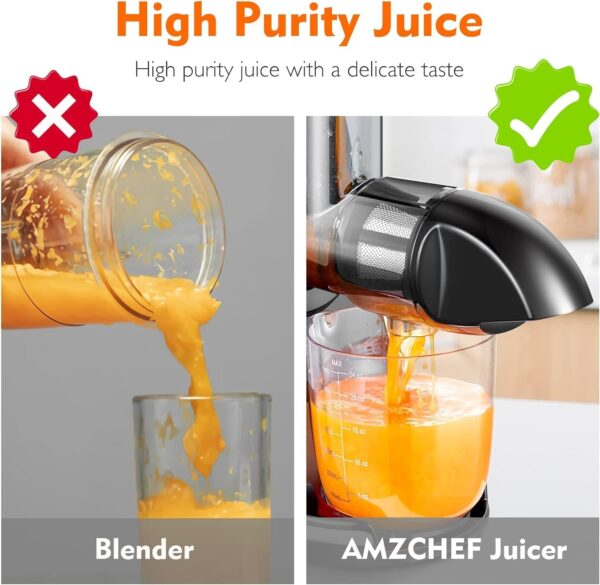 Unityj Uk Health AMZCHEF Cold Press Slow Juicer 2 413