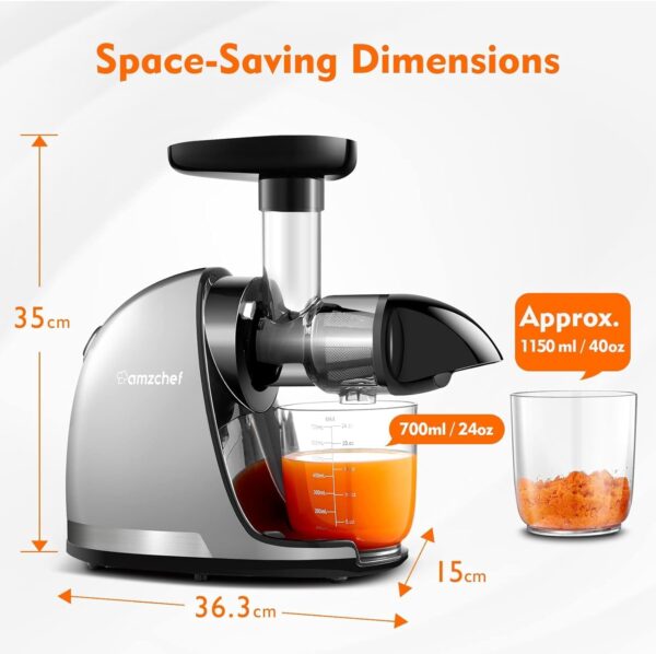 Unityj Uk Health AMZCHEF Cold Press Slow Juicer 5 410