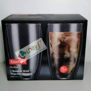 Unityj Uk Kitchen Appliances Bodum Pair Of PAVINA Double Walled Thermo Glasses 939