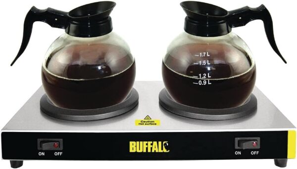 Unityj Uk Kitchen Appliances Buffalo Twin Coffee Jug Hot Plates 1 1004