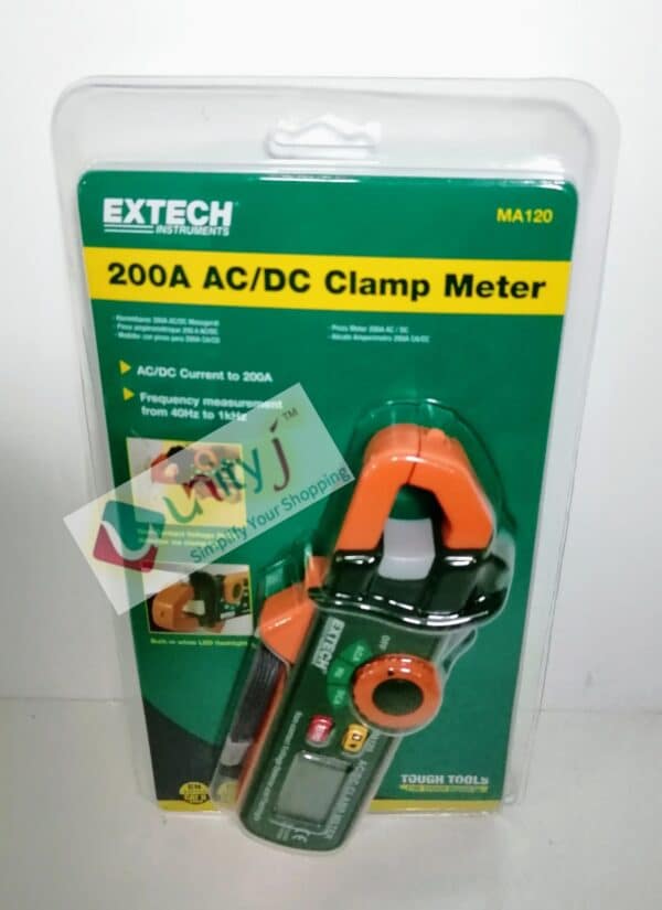 Unityj Uk Tools Extech MA120 200A ACDC Mini Clamp Meter+Voltage Detector 143