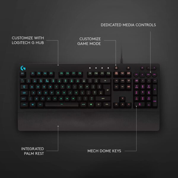 Unityj Uk Computers Logitech G213 Prodigy PC Mac, Keyboard 1 847