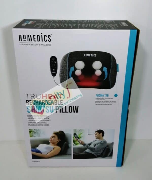 Unityj Uk Health HoMedics TRUHEAT Shiatsu Rechargeable Massage Pillow Rechargeable 3 370
