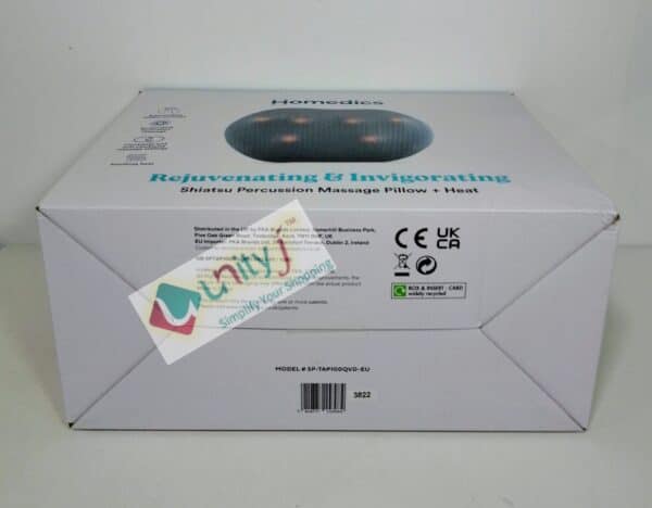 Unityj Uk Health Homedics Rejuvenating & Invigorating Shiatsu Percussion Massage Pillow+Heat 4 365