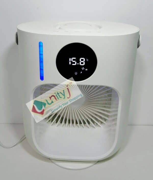 Unityj Uk Appliances MEQATS Portable Evaporative Mini Air Cooler Fan 900ml With Humidifier 525