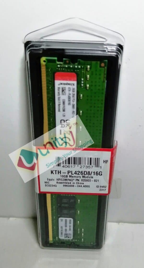 Unityj Uk Computers Kingston Memory 16GB DDR4 2666MTs 963