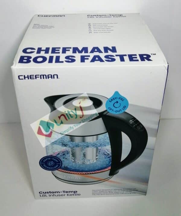 Unityj Uk Kitchen Appliances Chefman Electric Kettle With Temperature Control 1210