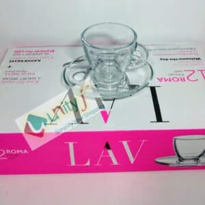 Unityj Uk Kitchen Appliances LAV Roma Coffee Set With Plate, 12 Units 6 Cups And 6 Saucers 1 1232