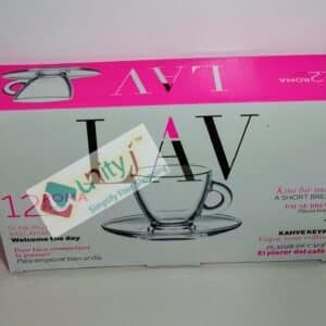 Unityj Uk Kitchen Appliances LAV Roma Coffee Set With Plate, 12 Units 6 Cups And 6 Saucers 2 1233
