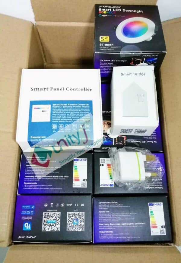 Unityj Uk Lighting MEQATS WiFi 5W 350LM Led Downlights For Ceiling Dimmable RGBCW 115