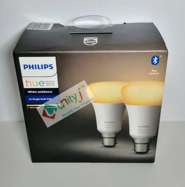 Unityj Uk Lighting Philips Hue White Ambiance Smart Bulb Twin Pack LED 117