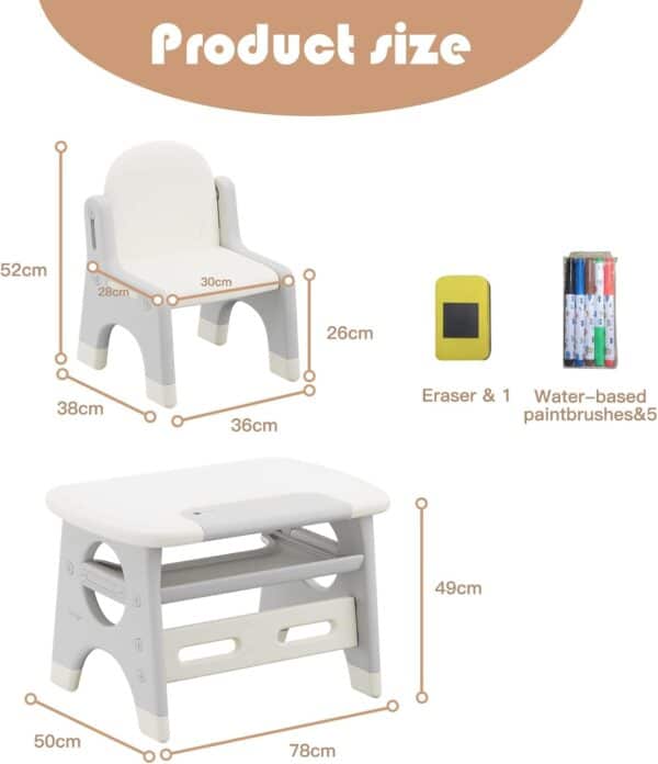 Unityj Uk Baby MEQATS Kids Drawing Table And Chair Set 366