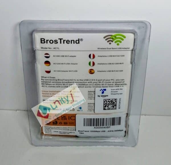 Unityj Uk Computers BrosTrend Linux USB WiFi Adapter AC1200 Supports Ubuntu, Mint, Kali, Debian 1 997