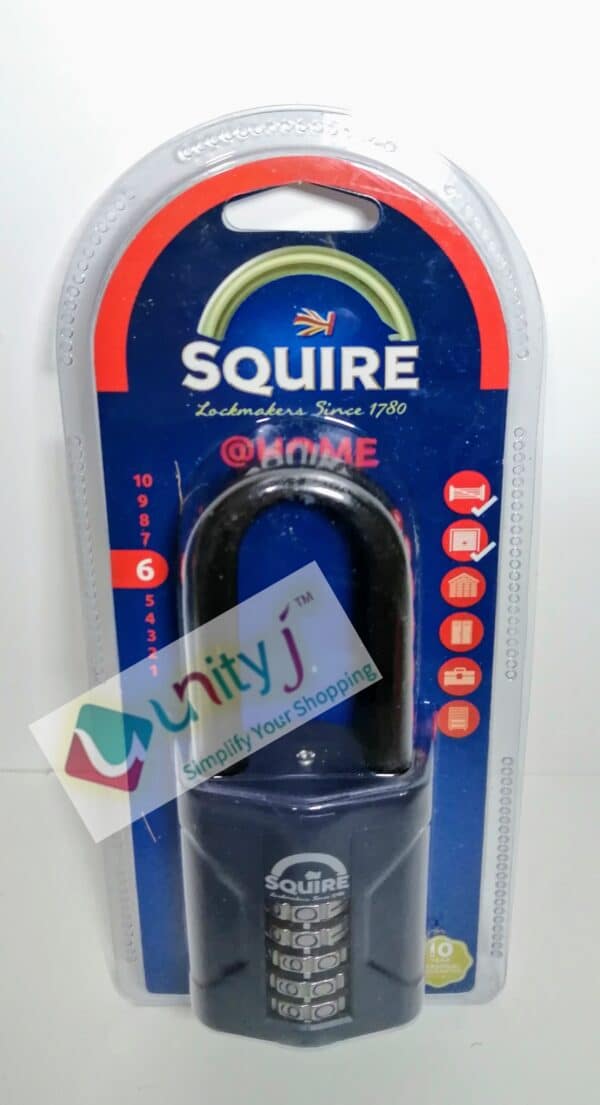 Unityj Uk Household Squire Heavy Duty Padlock (CP602.5) Toughest Long Shackle 356