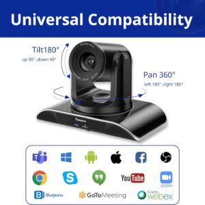 Unityj Uk Computers Tenveo 20X Optical Zoom PTZ Conference Camera 6 1196
