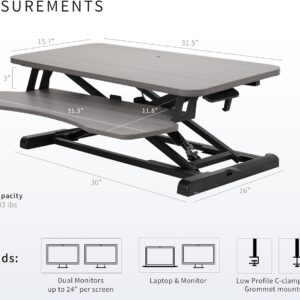 Unityj Uk Computers VIVO Standing 81 Cm Desk Converter, DESK V000KG 2 1191