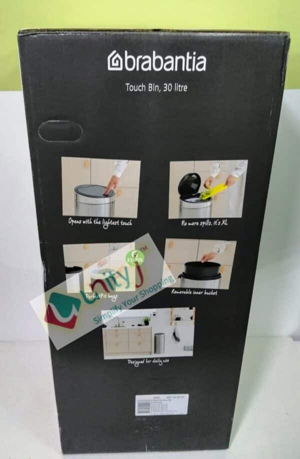 Unityj Uk Household Brabantia Touch Bin 30L Large Waste Bin For Kitchen 1 377