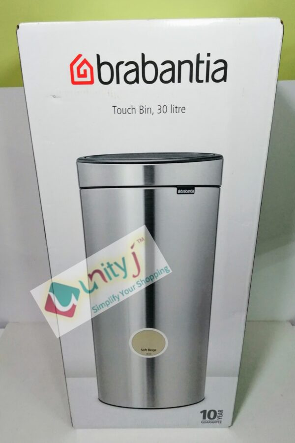 Unityj Uk Household Brabantia Touch Bin 30L Large Waste Bin For Kitchen 376