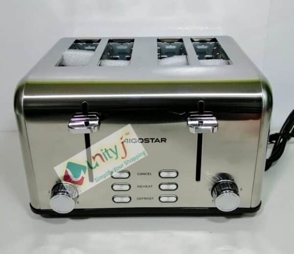 Unityj Uk Kitchen Appliances Aigostar Toaster 4 Slice Stainless Steel Toaster 1381