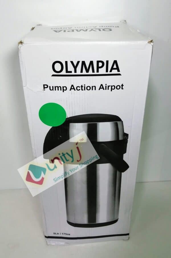 Unityj Uk Kitchen Appliances Olympia Pump Action Airpot 5 Litre Flask 1375