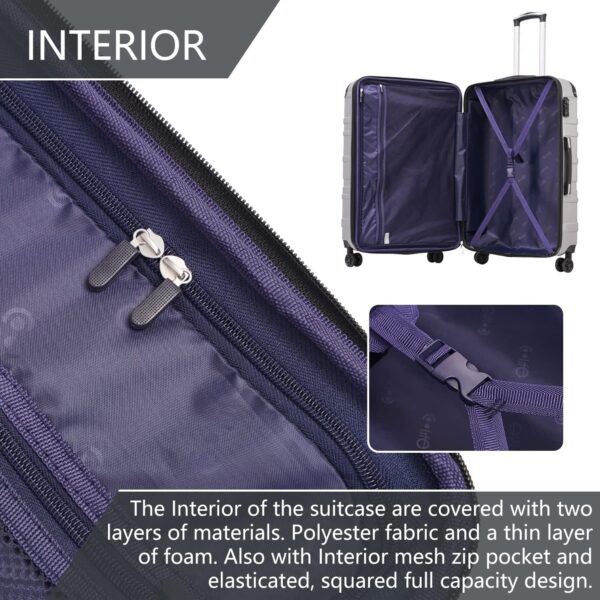 Unityj Uk Travel COOLIFE Hard Shell Suitcase 4 76