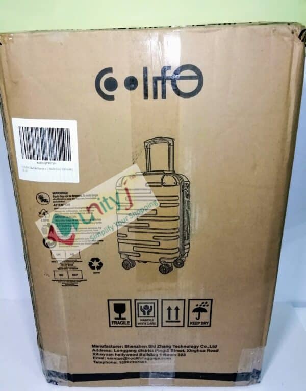 Unityj Uk Travel COOLIFE Hard Shell Suitcase Medium Grey 1 75