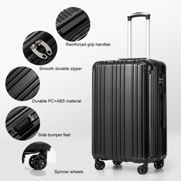 Unityj Uk Travel COOLIFE Hard Shell Suitcase Rolling 1 92