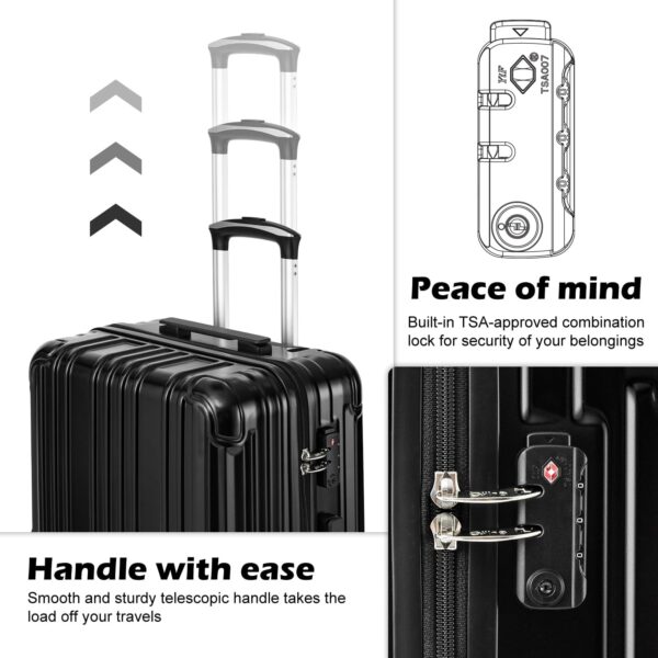 Unityj Uk Travel COOLIFE Hard Shell Suitcase Rolling 2 91