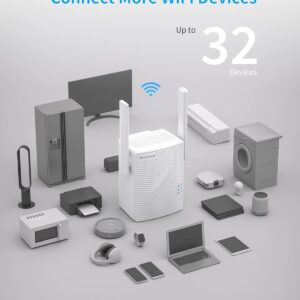 Unityj Uk Computers BrosTrend AC1200 WiFi Booster Range Extender, 2 1235
