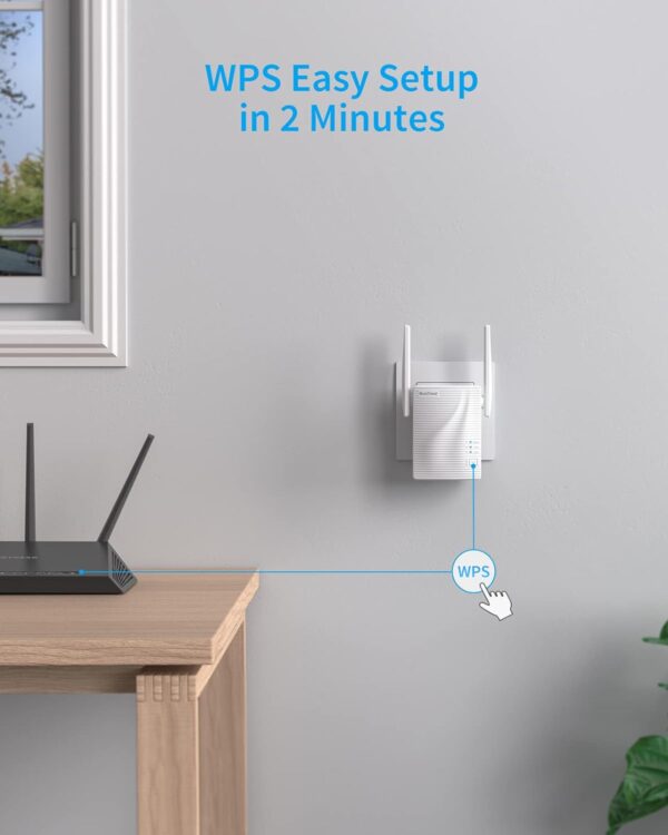 Unityj Uk Computers BrosTrend AC1200 WiFi Booster Range Extender, 3 1234