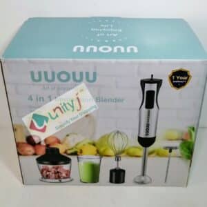 Unityj Uk Kitchen Appliances MEQATS Hand Blender, 800W 20 Speed Stick Blender, 4 In 1 1441