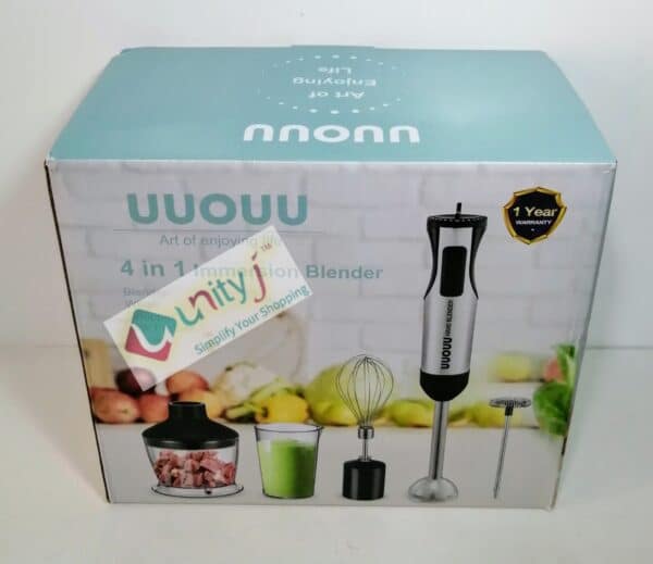 Unityj Uk Kitchen Appliances MEQATS Hand Blender, 800W 20 Speed Stick Blender, 4 In 1 1441