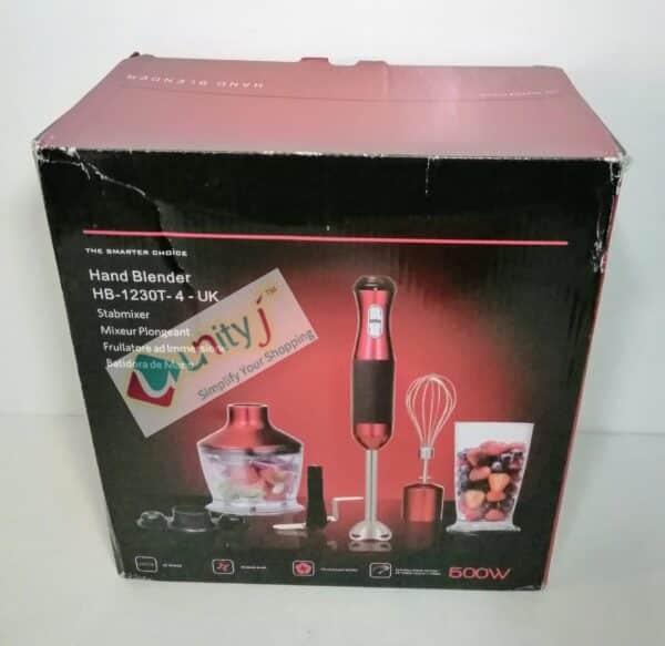 Unityj Uk Kitchen Appliances MEQATS Hand Blender Red 1496