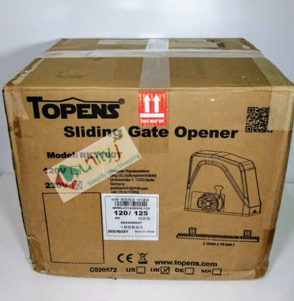 Unityj Uk Appliances TOPENS RK1100T Automatic Sliding Gate Opener 664