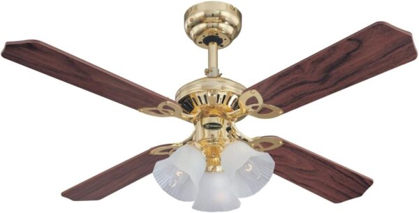 Unityj Uk Appliances Westinghouse Lighting 78199 Polished Brass Ceiling Fan 672